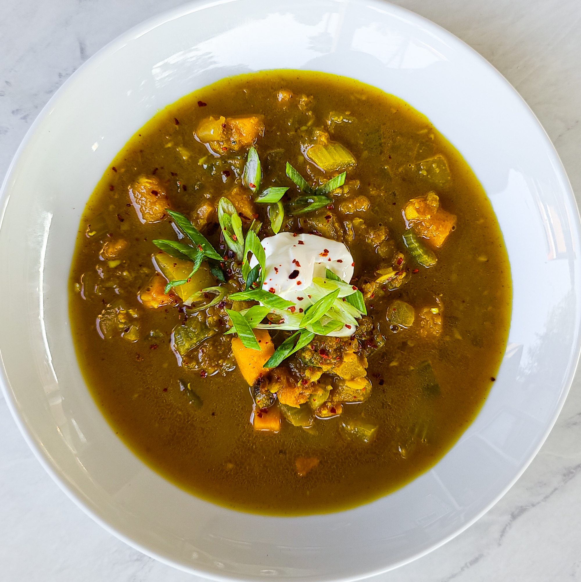 Curried Butternut Squash Lentil Soup