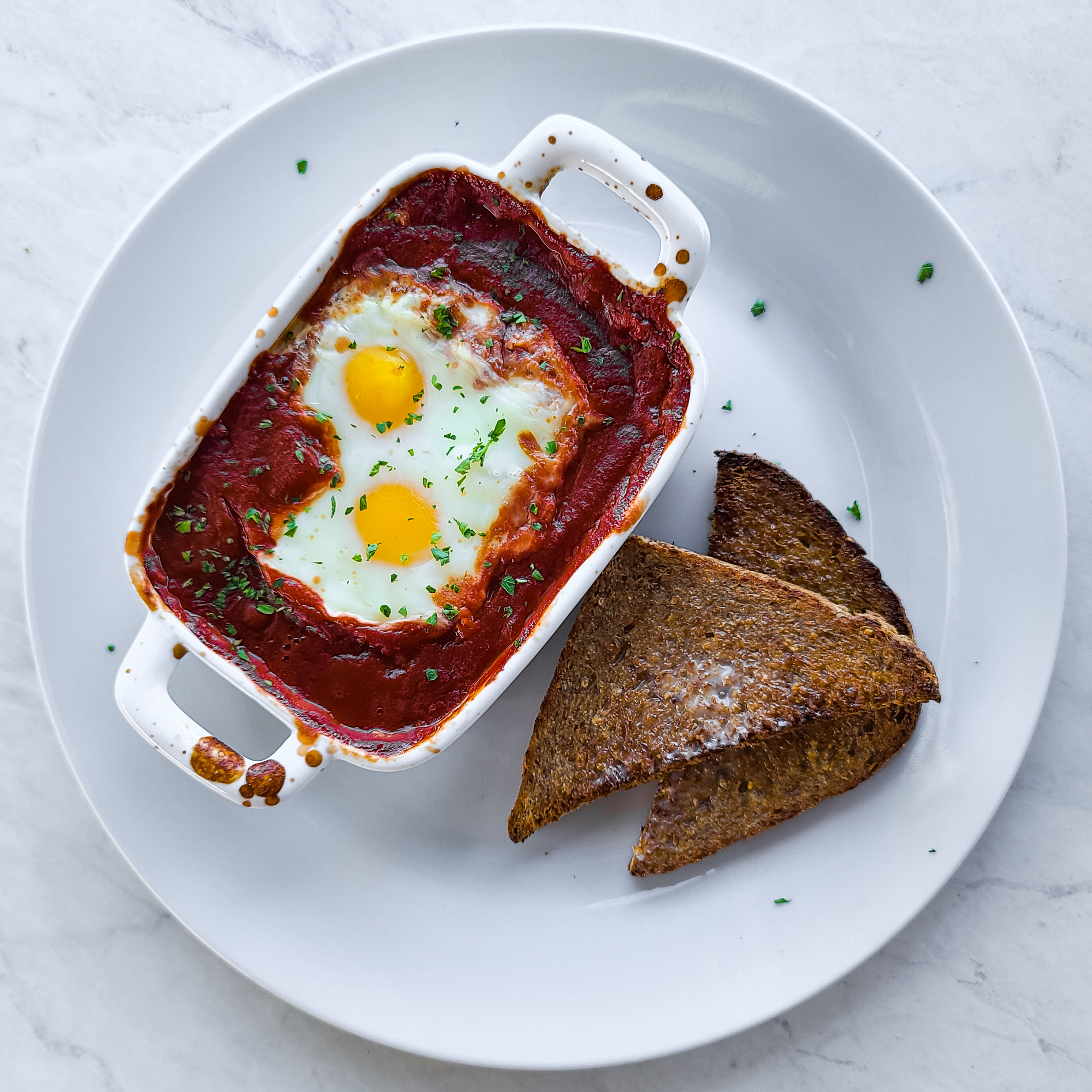 Shakshuka with Sprouted Bread Recipe