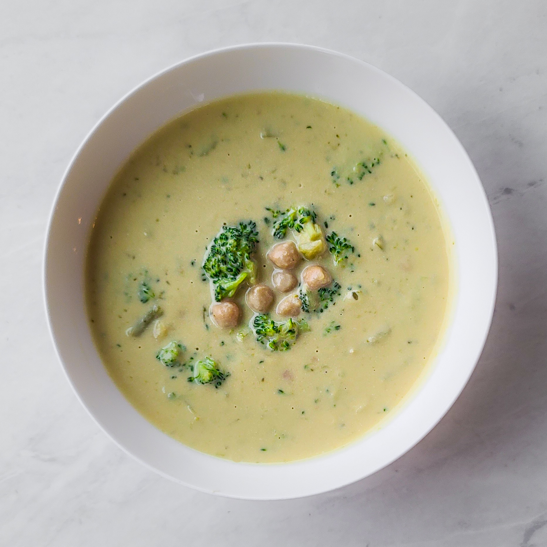 Cream of Broccoli & Chickpea Soup