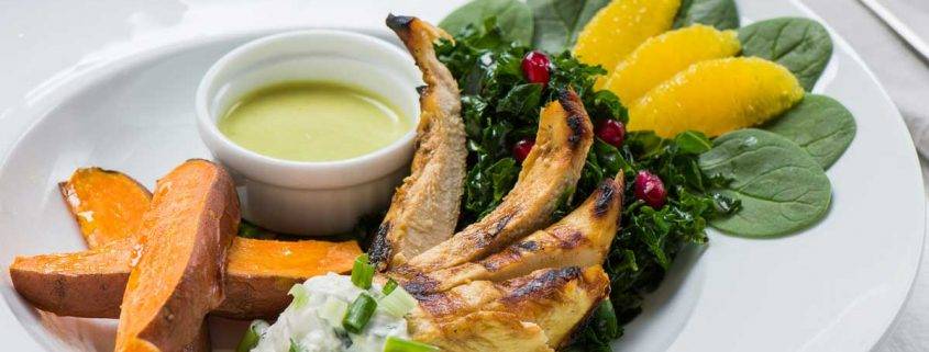 Yogurt Marinated Chicken with Massaged Kale